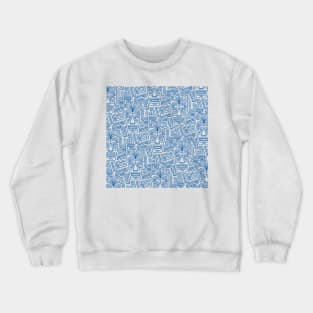 Tropical Hawaiian Mask with Blue Design Gift Crewneck Sweatshirt